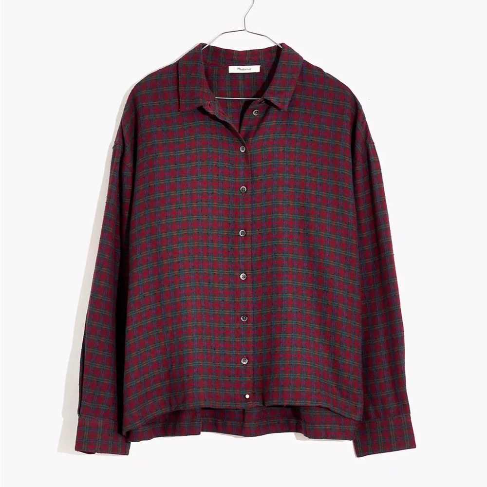 Madewell west lake plaid shirt M NWOT